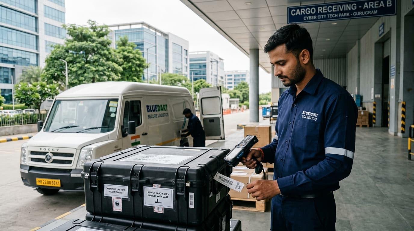 Secure enterprise asset collection & transit in Indian tech park