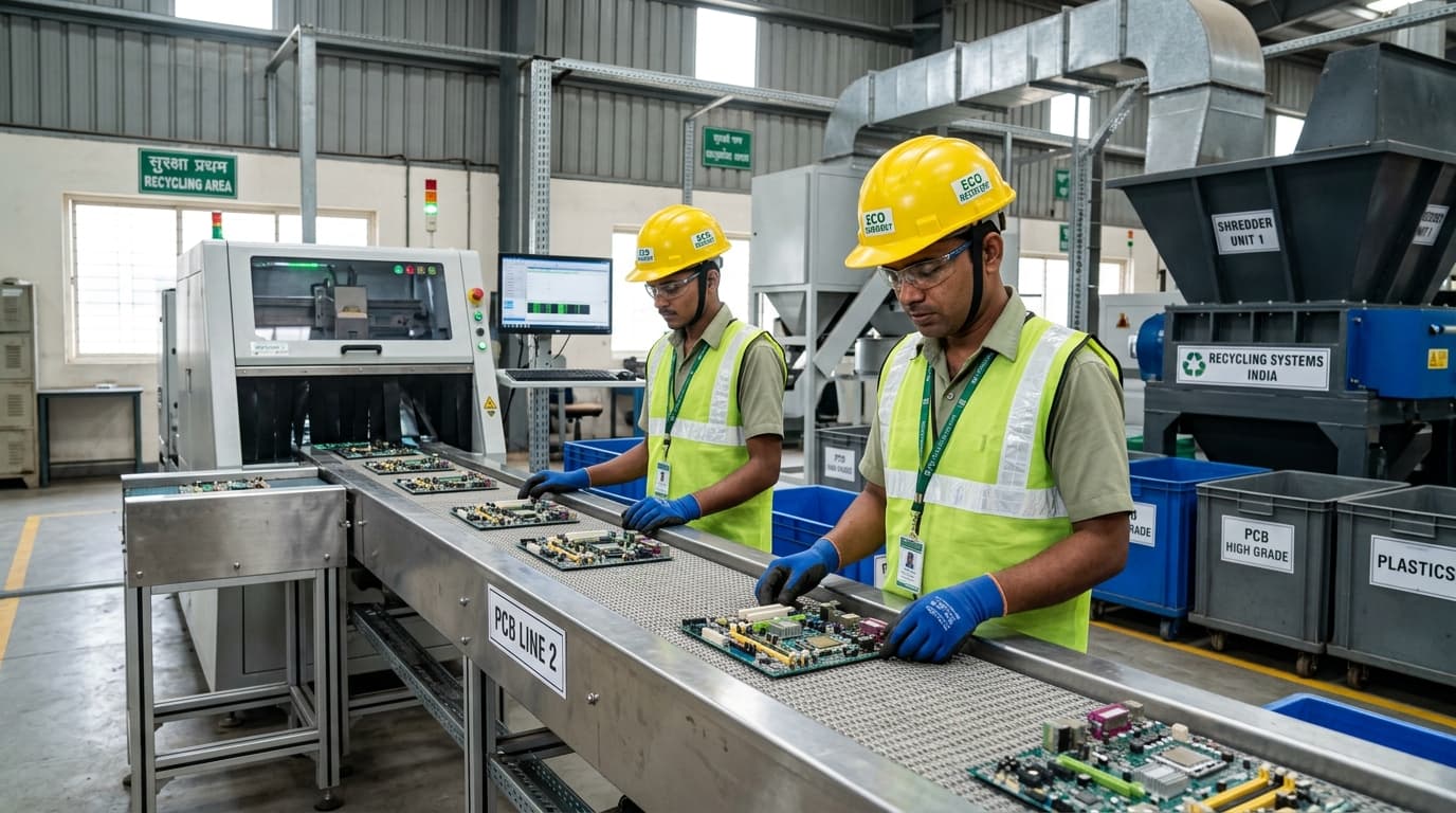 Authorized electronic waste recycling & PCB sorting facility in India